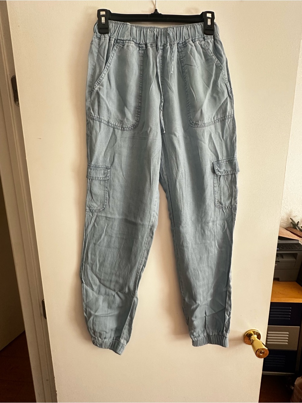 Light Blue Men's Cargo Jogger Pants